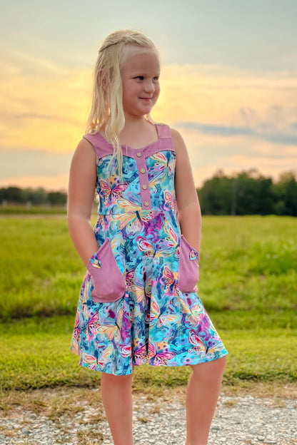 vintage retro dress pattern for girls